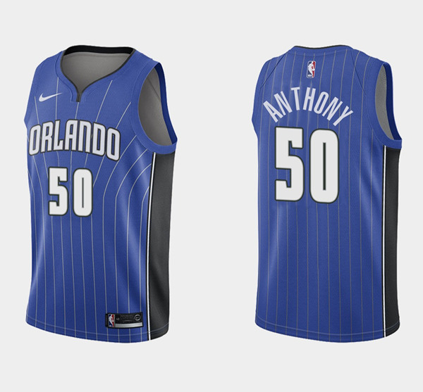Men's Orlando Magic #50 Cole Anthony Blue Stitched NBA Jersey