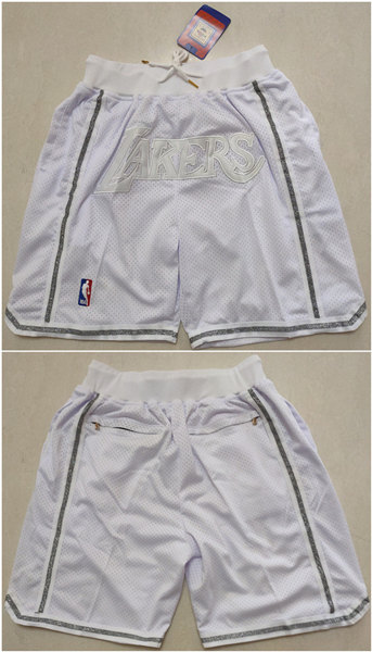 Los Angeles Lakers White 'MVP' Shorts (Run Small)