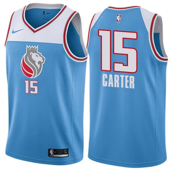 Men's Sacramento Kings #15 Vince Carter Blue Stitched NBA Jersey