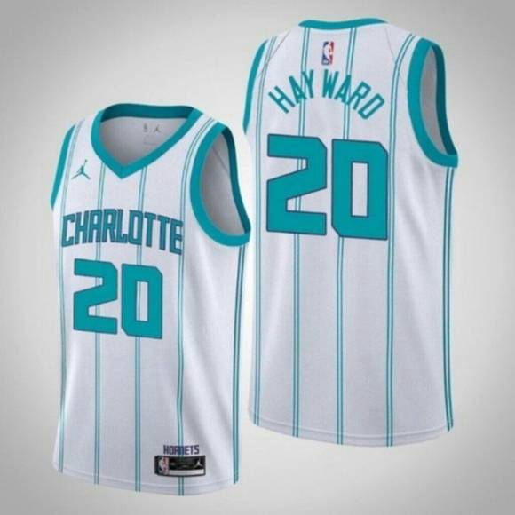 Men's Charlotte Hornets #20 Gordan Hayward White NBA Stitched Jersey