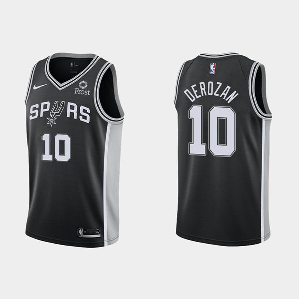 Men's San Antonio Spurs Black #10 DeMar DeRozan Icon Edition Swingman Stitched NBA Jersey