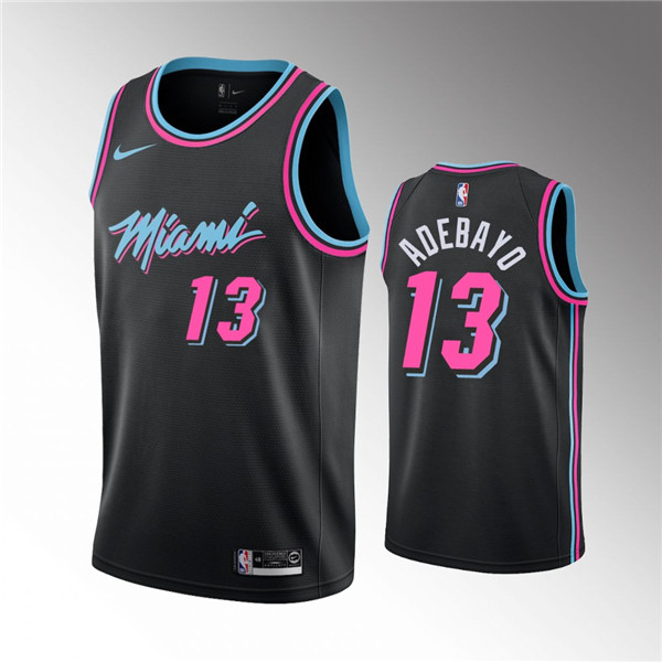 Men's Miami Heat #13 Bam Adebayo City Edition Black Stitched NBA Jersey
