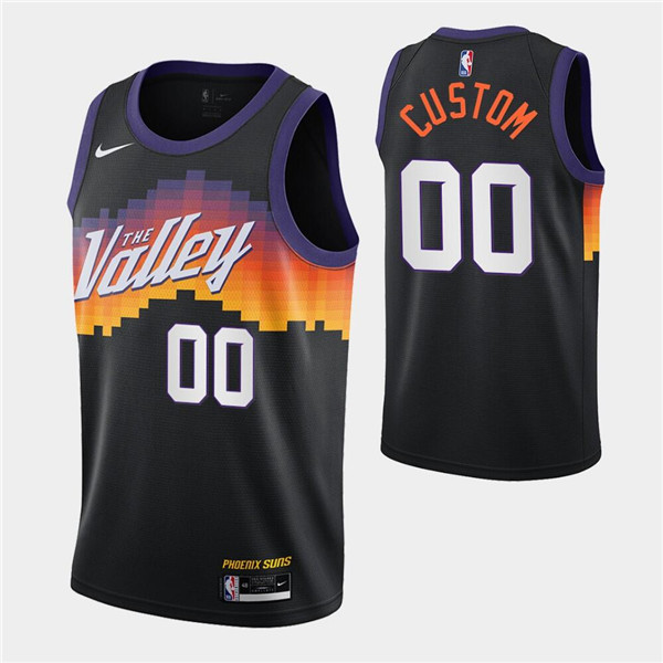 Men's Phoenix Suns Active Player Custom Black City Edition 2020-21 Stitched NBA Jersey