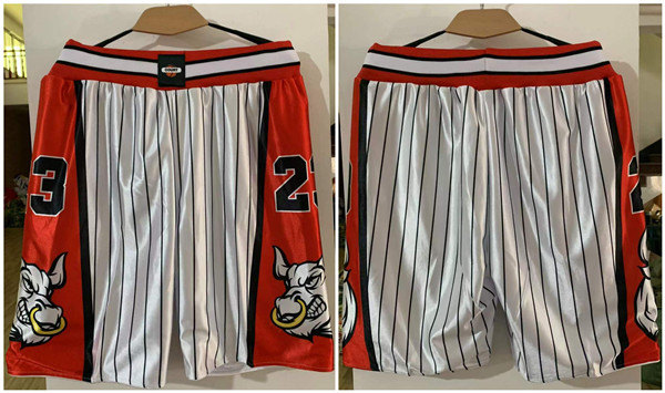 Men's Chicago Bulls White/Red Shorts (Run Small)