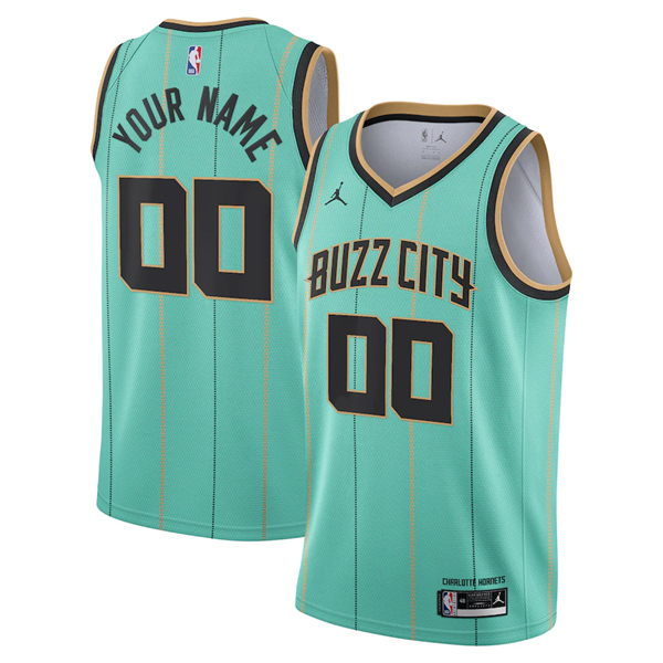 Charlotte Hornets Customized Teal Buzz City Swingman 2020-21 Stitched ...