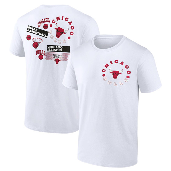 Men's Chicago Bulls White Basketball T-Shirt