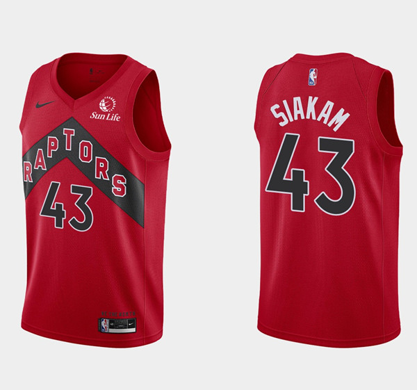 Men's Toronto Raptors #43 Pascal Siakam Red 2020/21 Icon Swingman Stitched NBA Jersey