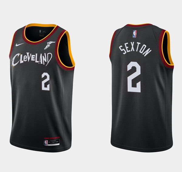 Men's Cleveland Cavaliers #2 Collin Sexton Black Stitched NBA Jersey