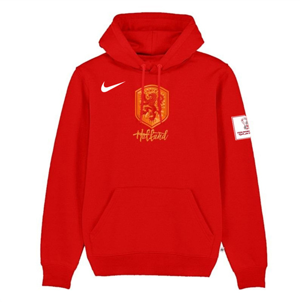 Men's Netherlands FIFA World Cup Soccer Red Hoodie