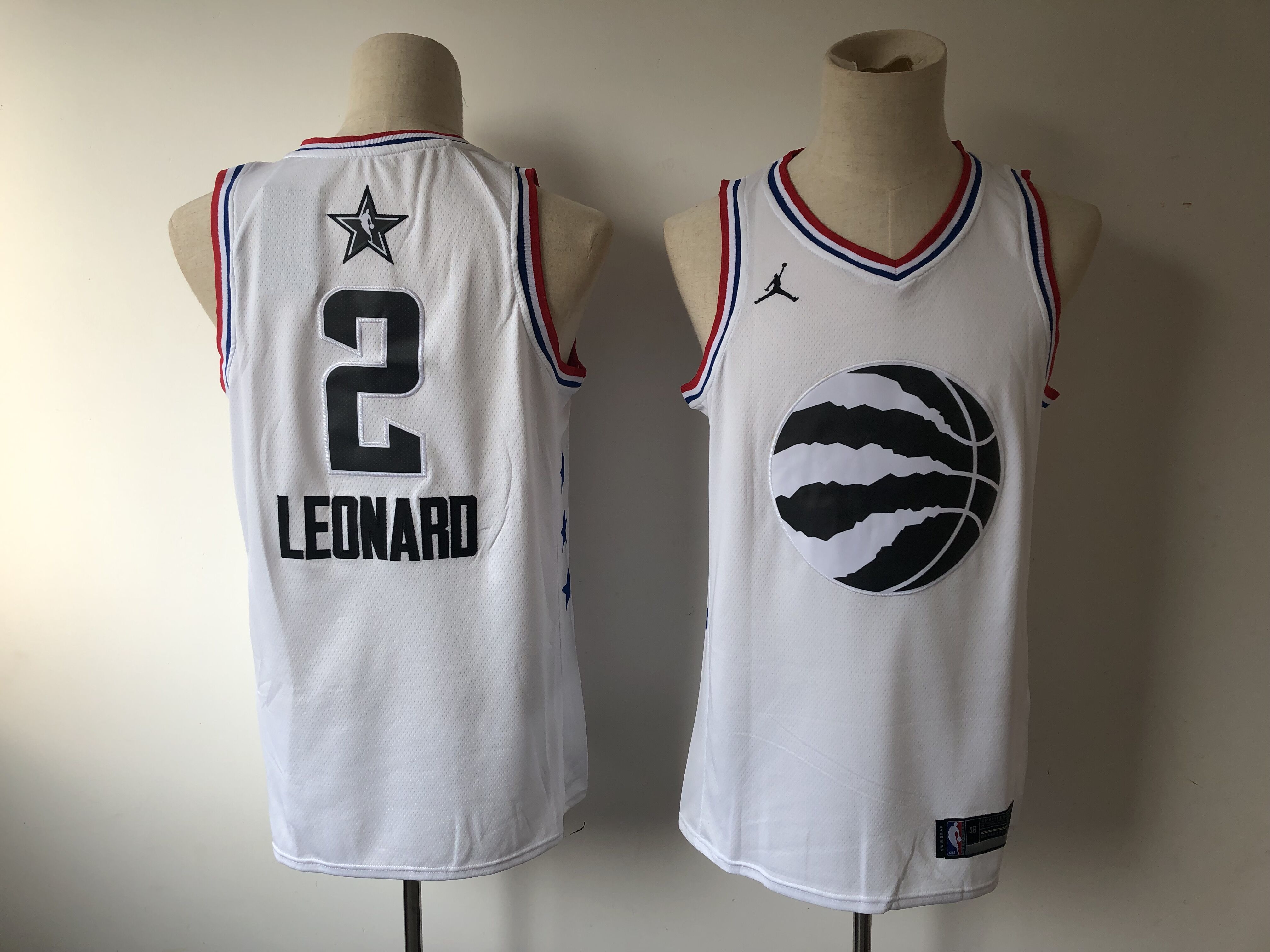 Men's Toronto Raptors #2 Kawhi Leonard White 2019 All Star Stitched NBA Jersey