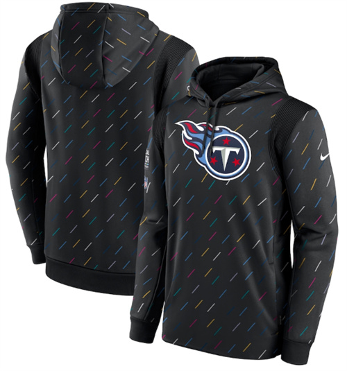 Men's Tennessee Titans 2021 Charcoal Crucial Catch Therma Pullover Hoodie