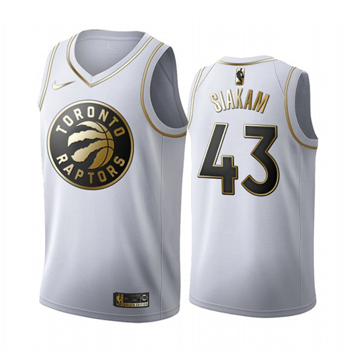 Men's Toronto Raptors #43 Pascal Siakam White 2019 Golden Edition Stitched NBA Jersey