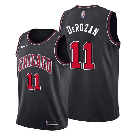 Men's Chicago Bulls #11 DeMar DeRozan Black Stitched Basketball Jersey