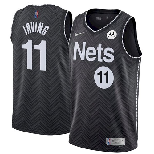Men's Brooklyn Nets #11 Kyrie Irving Black Stitched NBA Jersey