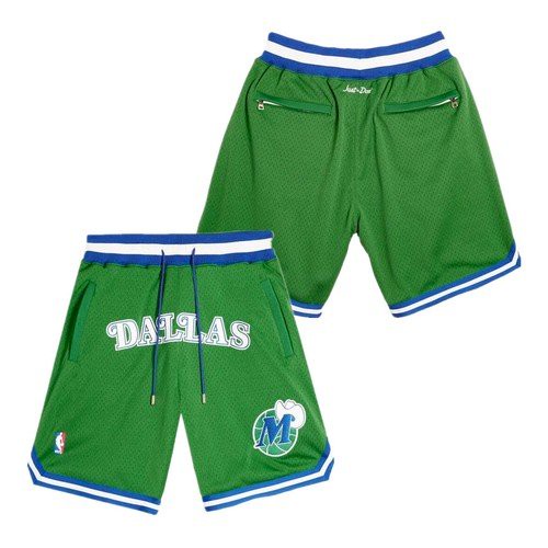 Men's Dallas Mavericks Green Throwback Shorts (Run Smaller)