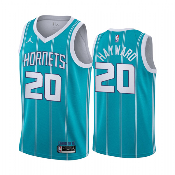 Men's Charlotte Hornets #20 Gordan Hayward NBA Stitched Jersey