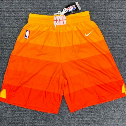 Men' Utah Jazz Orange City Edition Shorts (Run Smaller)