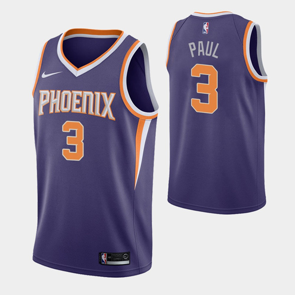 Men's Phoenix Suns #3 Chris Paul Purple Stitched NBA Jersey