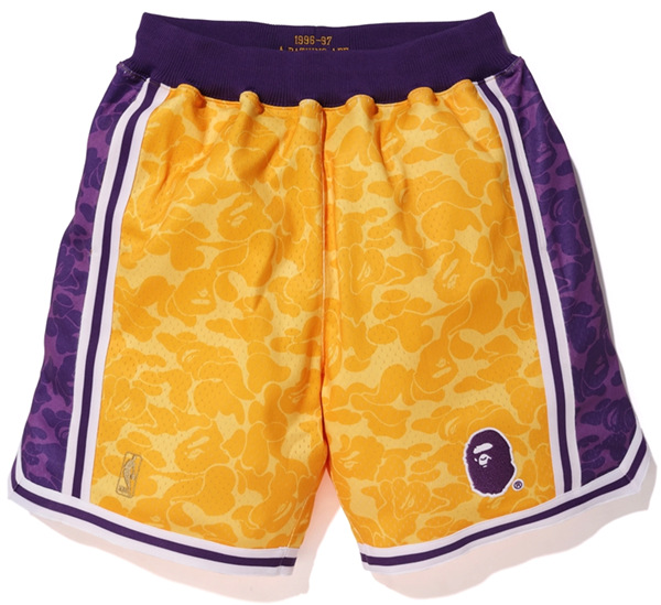 Los Angeles Lakers Yellow NBA Shorts 009 (Run Smaller)
