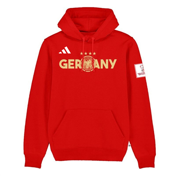 Men's Germany FIFA World Cup Soccer Red Hoodie