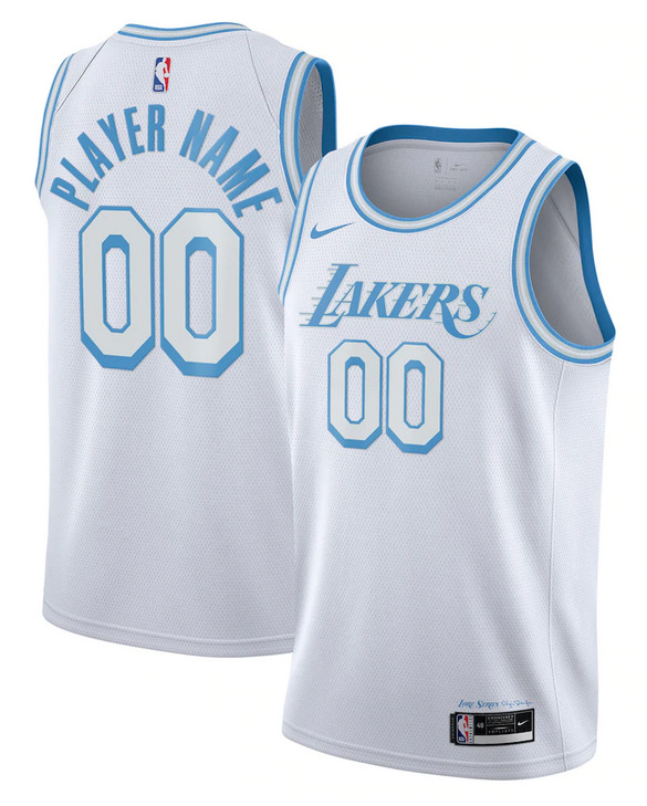 Los Angeles Lakers Customized White Stitched Jersey