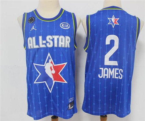 Men's Los Angeles Lakers #2 LeBron James Blue 2020 All-Star Stitched NBA Jersey
