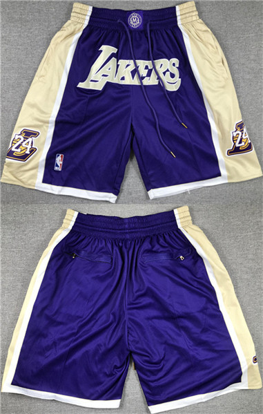 Los Angeles Lakers Purple/Gold Shorts (Run Small)