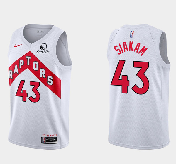 Men's Toronto Raptors #43 Pascal Siakam White 2020/21 Icon Swingman Stitched NBA Jersey