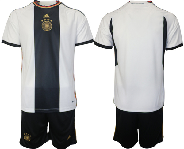 Men's Germany Custom White 2022 FIFA World Cup Home Soccer Jersey Suit