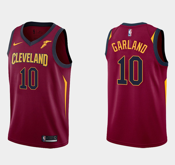 Men's Cleveland Cavaliers #10 Darius Garland Basketball Red Swingman Icon Stitched Jersey