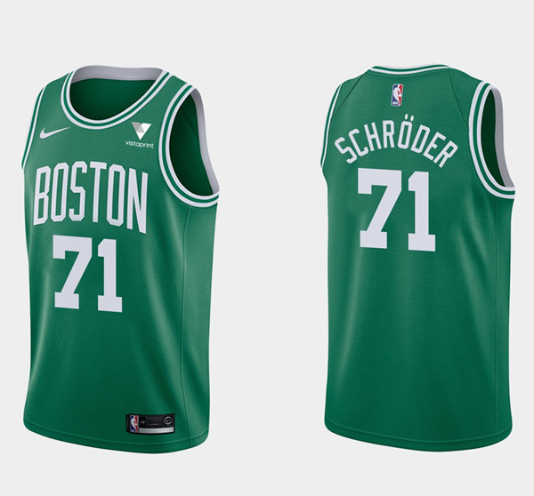 Men's Boston Celtics #71 Dennis Schroder Icon Edition Green Stitched Basketball Jersey