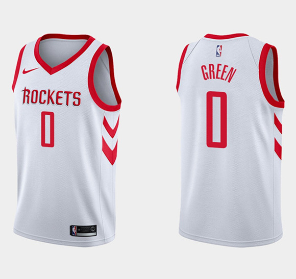 Men's Houston Rockets #0 Jalen Green Association Edition White Stitched Basketball Jersey