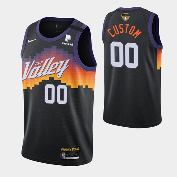 Men's Phoenix Suns ACTIVE PLAYER Custom 2021 NBA Finals Black City Edition Stitched NBA Jersey