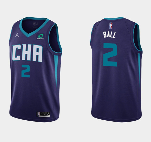 Men's Charlotte Hornets #2 LaMelo Ball NBA Stitched Jersey