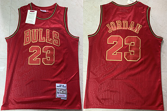 Men's Chicago Bulls #23 Michael Jordan Throwback Stitched NBA Jersey