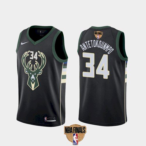 Men's Nike Milwaukee Bucks #34 Giannis Antetokounmpo NBA Finals Stitched Jersey (Check description if you want Women or Youth size)