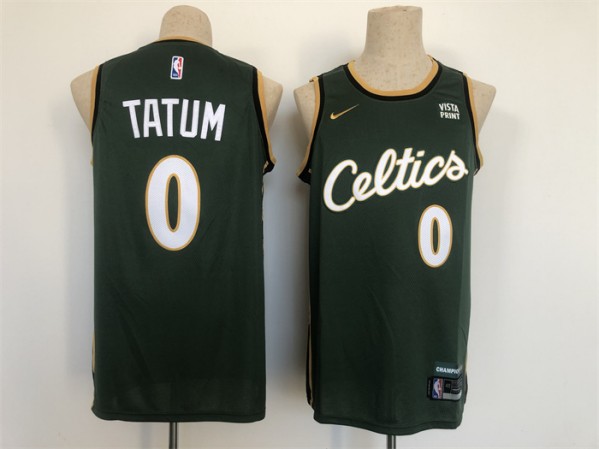 Men's Boston Celtics #0 Jayson Tatum Green 2022-23 City Edition Stitched Basketball Jersey