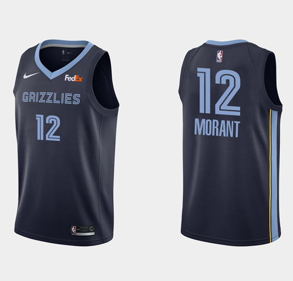 Men's Memphis Grizzlies #12 Ja Morant Stitched NBA Jersey