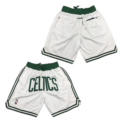 Men's Boston Celtics White Shorts (Run Small)