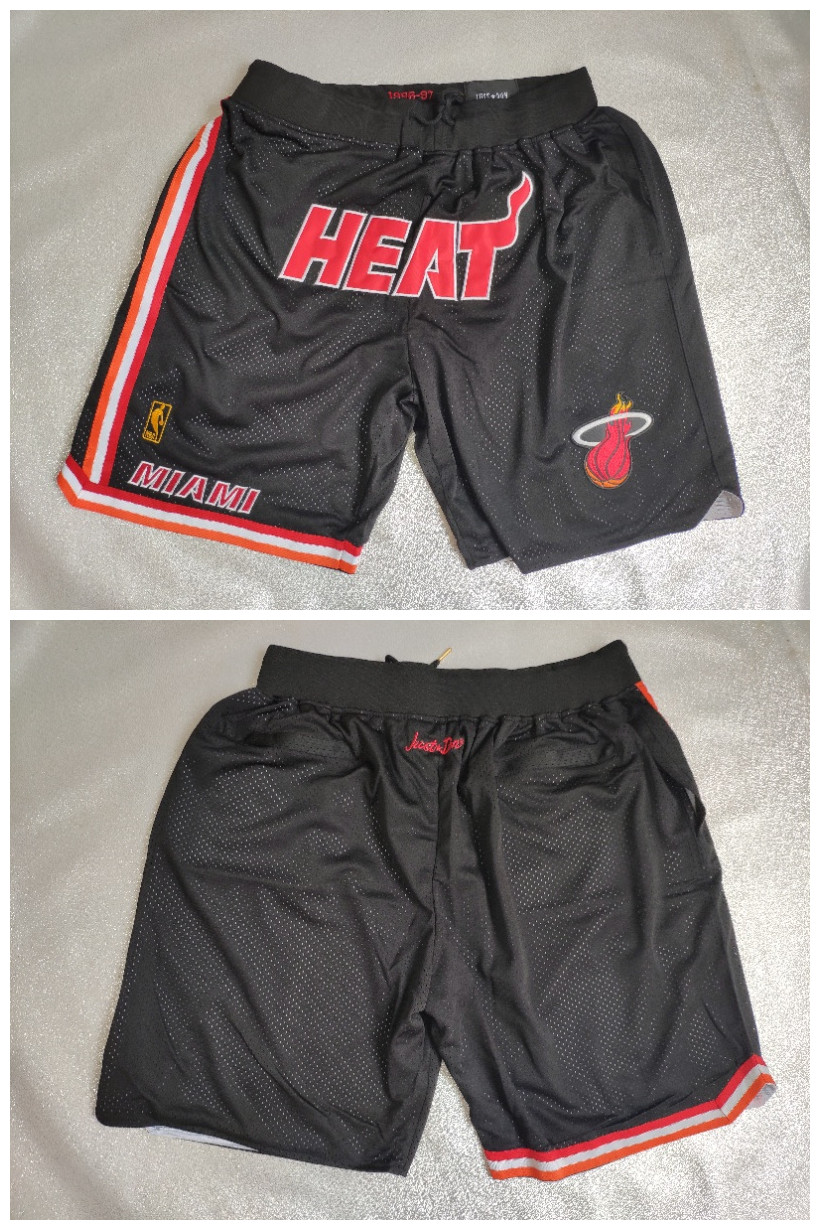 Men's Miami Heat Black Shorts (Run Small) [NBA_Miami_Heat_e5y457564535 ...