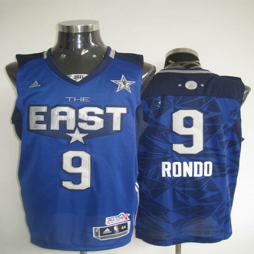2011 All Star Celtics #9 Rajon Rondo Blue Stitched NBA Jersey