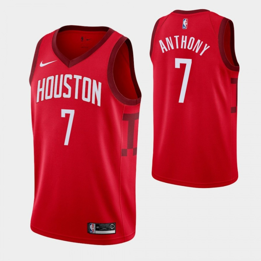 Men's Houston Rockets #7 Carmelo Anthony Red Stitched NBA Jersey [NBA ...
