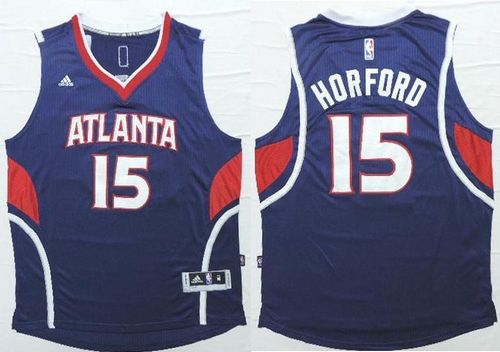 Revolution 30 Hawks #15 Al Horford Blue Stitched NBA Jersey