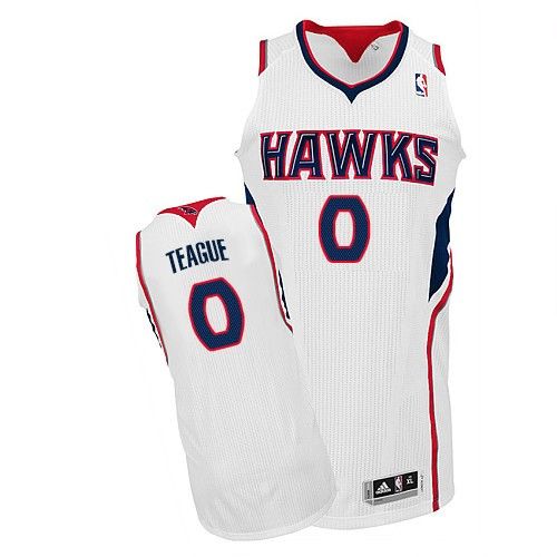 Revolution 30 Hawks #0 Jeff Teague White Stitched NBA Jersey