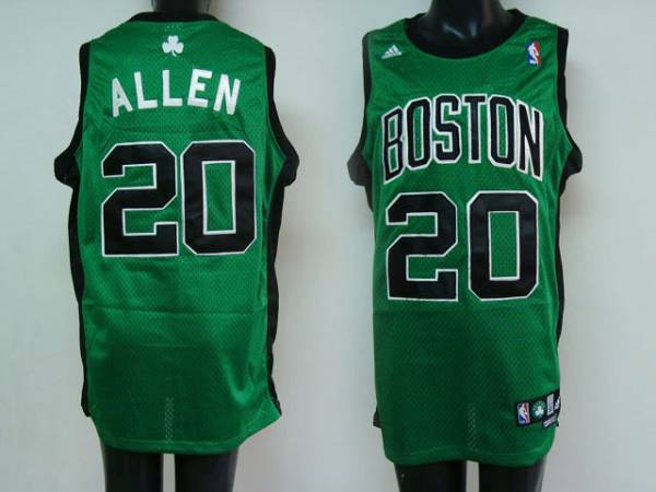 Celtics #20 Ray Allen Stitched Green Black Number NBA Jersey