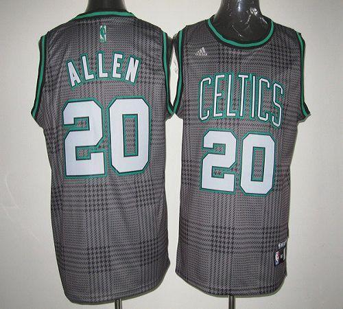 Celtics #20 Ray Allen Black Rhythm Fashion Embroidered NBA Jersey