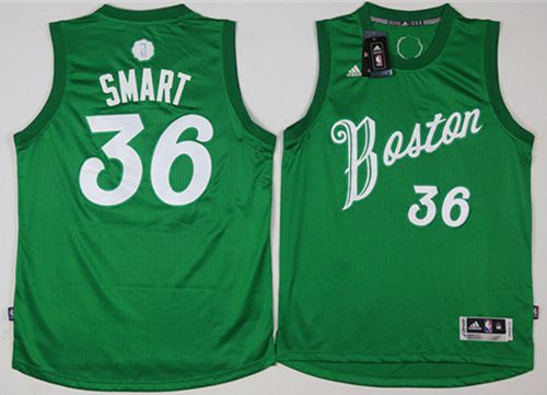 Celtics #36 Marcus Smart Green 2016-2017 Christmas Day Stitched NBA Jersey