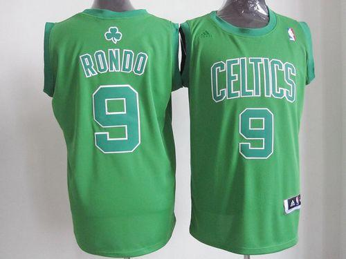 Celtics #9 Rajon Rondo Green Big Color Fashion Stitched NBA Jersey