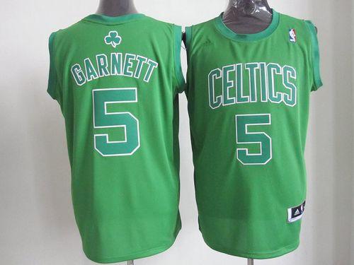 Celtics #5 Kevin Garnett Green Big Color Fashion Stitched NBA Jersey
