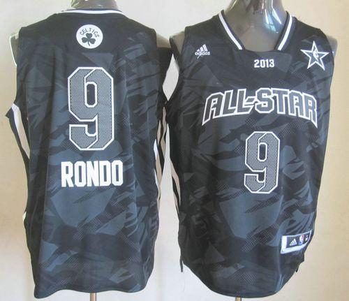 Celtics #9 Rajon Rondo Black 2013 All Star Fashion Embroidered NBA Jersey